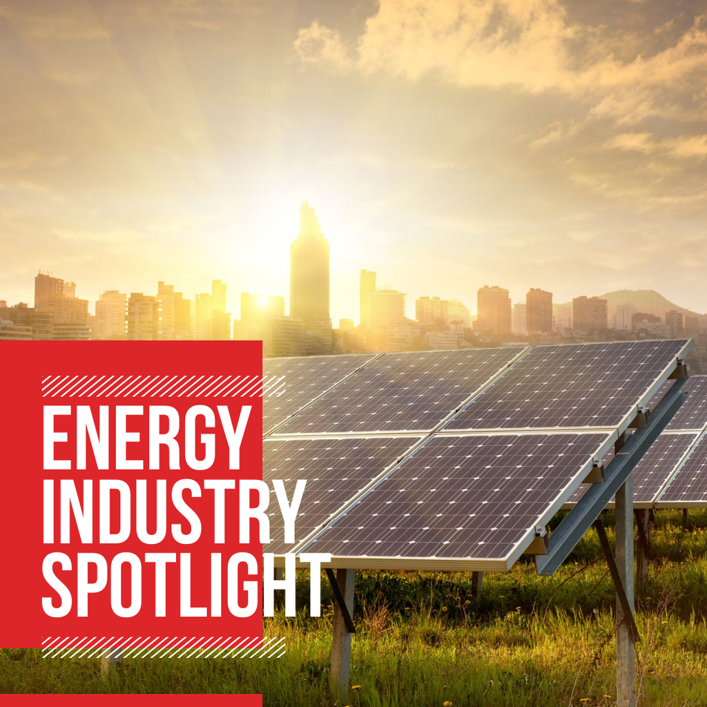 Energy industry spotlight with City View Instagram Design Template