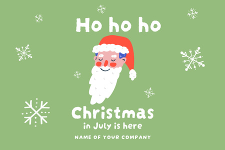 Indulging in the Whimsical Delights of Christmas in July Flyer 4x6in Horizontal Design Template
