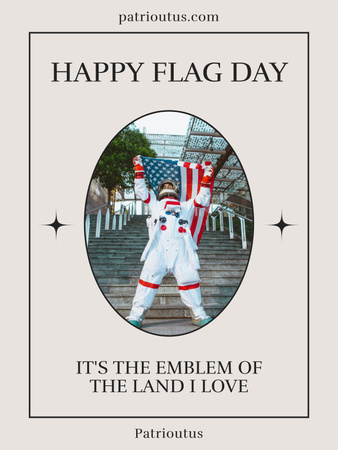 USA Flag Day Celebration Poster USデザインテンプレート