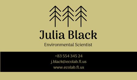 Ontwerpsjabloon van Business card van Environmental Scientist Services Offer