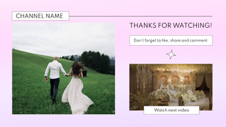 Template di design Wedding Vlog Episodes With Newlyweds YouTube outro