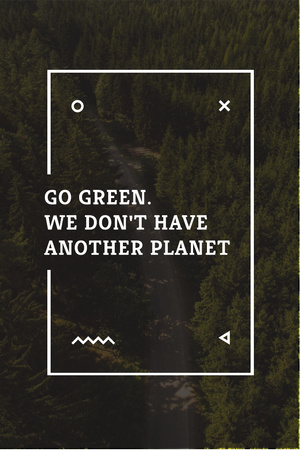 Designvorlage Citation about green planet für Pinterest