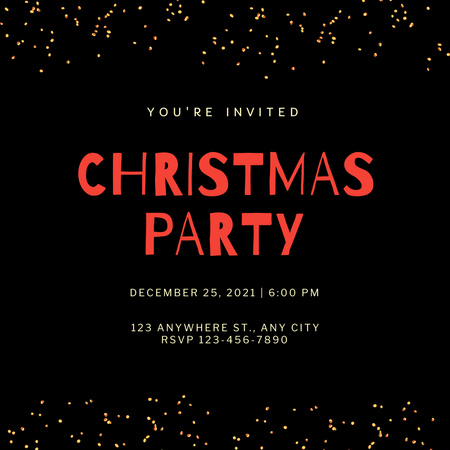 Christmas Party Announcement Animated Post Πρότυπο σχεδίασης