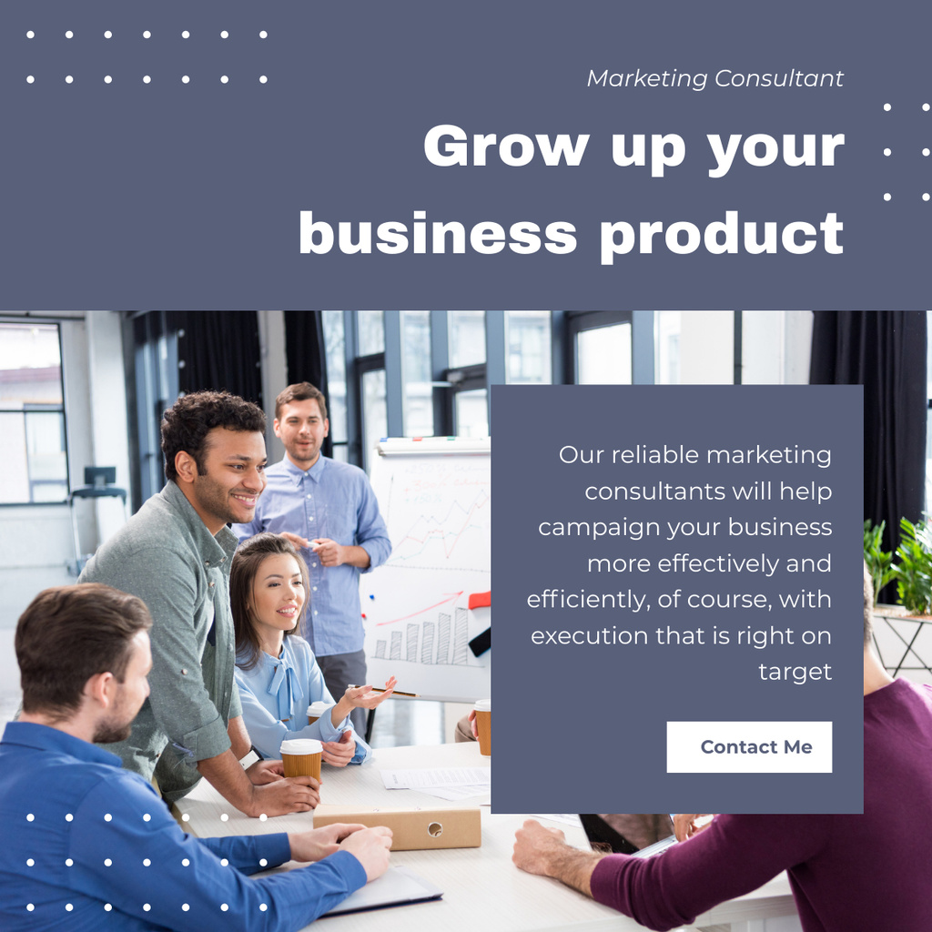 Business Product Growing Consulting LinkedIn postデザインテンプレート