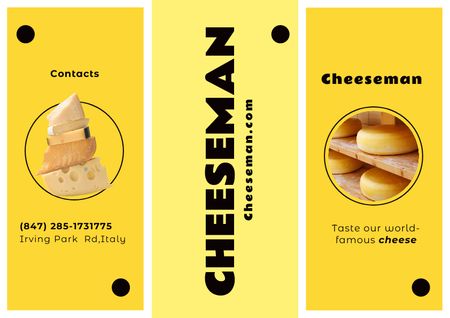 Ontwerpsjabloon van Brochure van Cheese Tasting Announcement