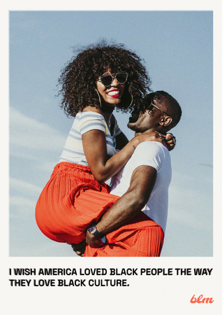 Template di design Protest against Racism with Cute Couple Poster