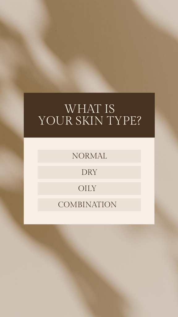 What is your skin type? Instagram Story Šablona návrhu