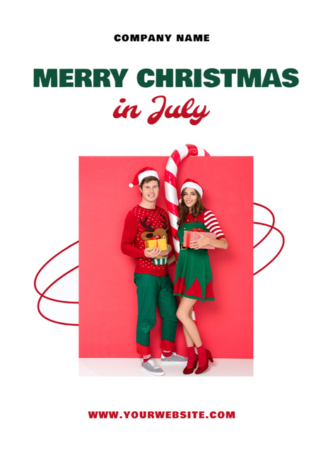 Celebrating Fantastical Christmas in July Flayer Modelo de Design