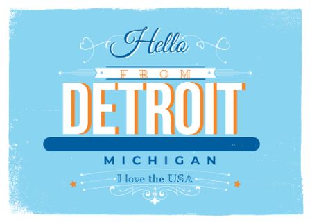 Platilla de diseño Detroit Michigan Inscription Card