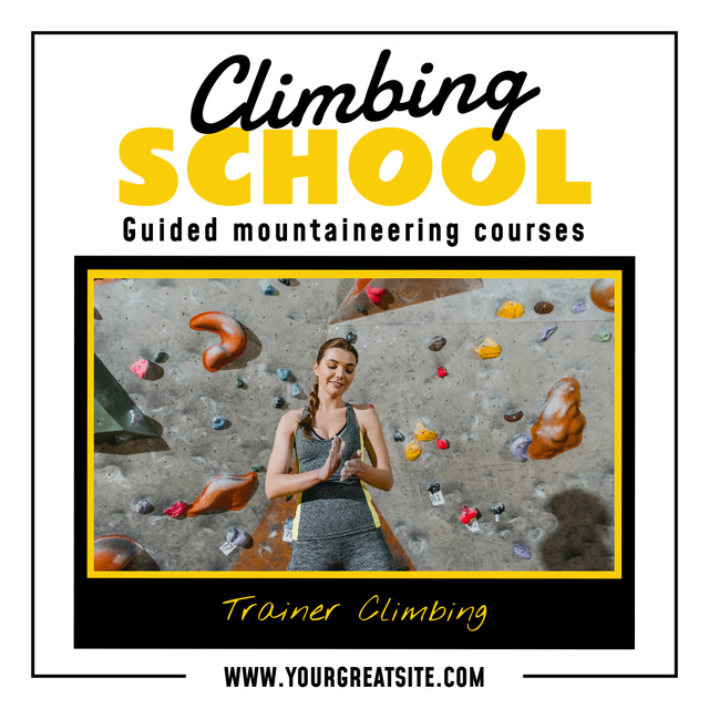 Designvorlage Climbing School Advertisement für Instagram