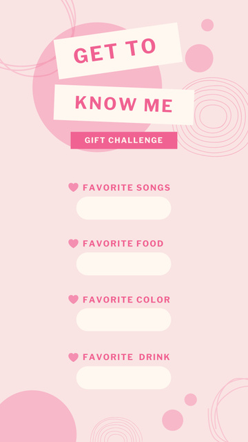 Cute Get To Know Me Quiz Instagram Story – шаблон для дизайну