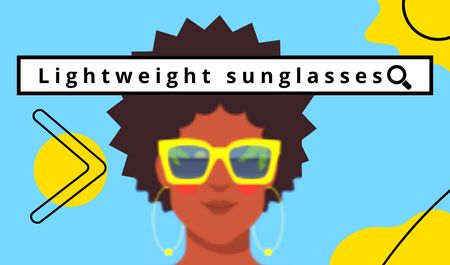 Online Store Offer for Sale of Sunglasses Business card tervezősablon