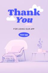 App Ad with Furniture Illustration