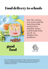 School Food Ad with Healthy Meal