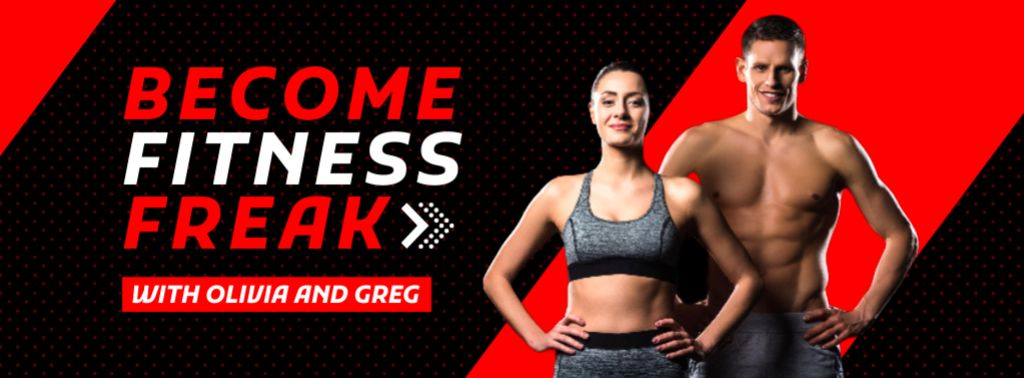 Ontwerpsjabloon van Facebook cover van Workout Motivation with Sporty People