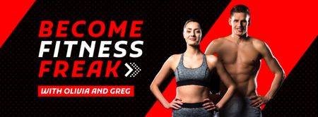 Workout Motivation with Sporty People Facebook cover Design Template