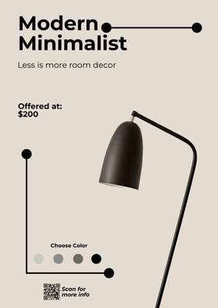 Offer of Modern Minimalistic Home Furniture Poster – шаблон для дизайну