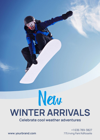 Designvorlage Sale of Winter Apparel for Adventures für Flayer