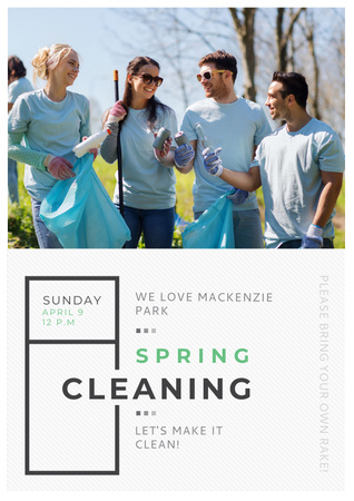 Spring Cleaning in Mackenzie park Poster tervezősablon