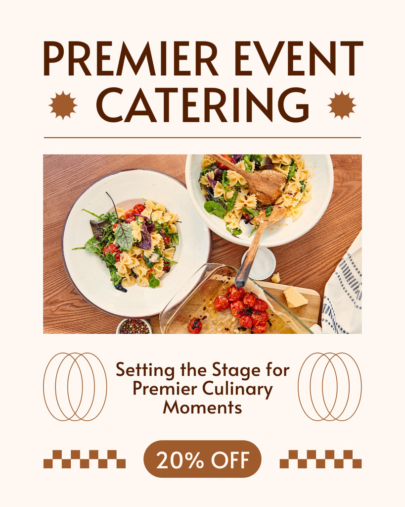 Designvorlage Premium Catering Services for Successful Events für Instagram Post Vertical