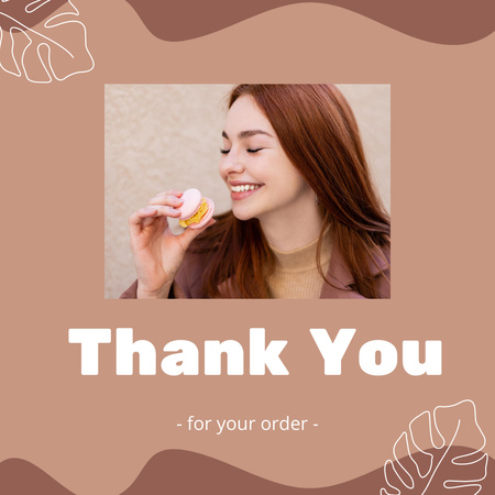 Ontwerpsjabloon van Instagram van Shop's Gratitude To Customers In Brown Colors