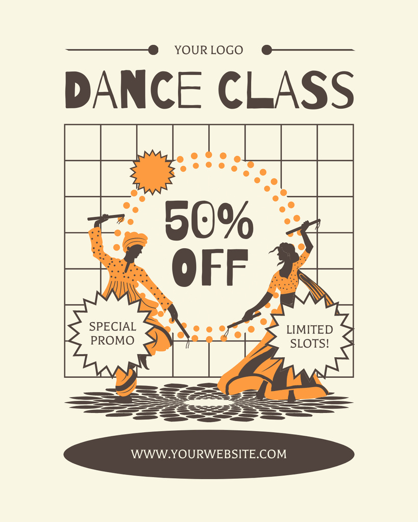 Modèle de visuel Dance Class Promotion with Limited Slots - Instagram Post Vertical