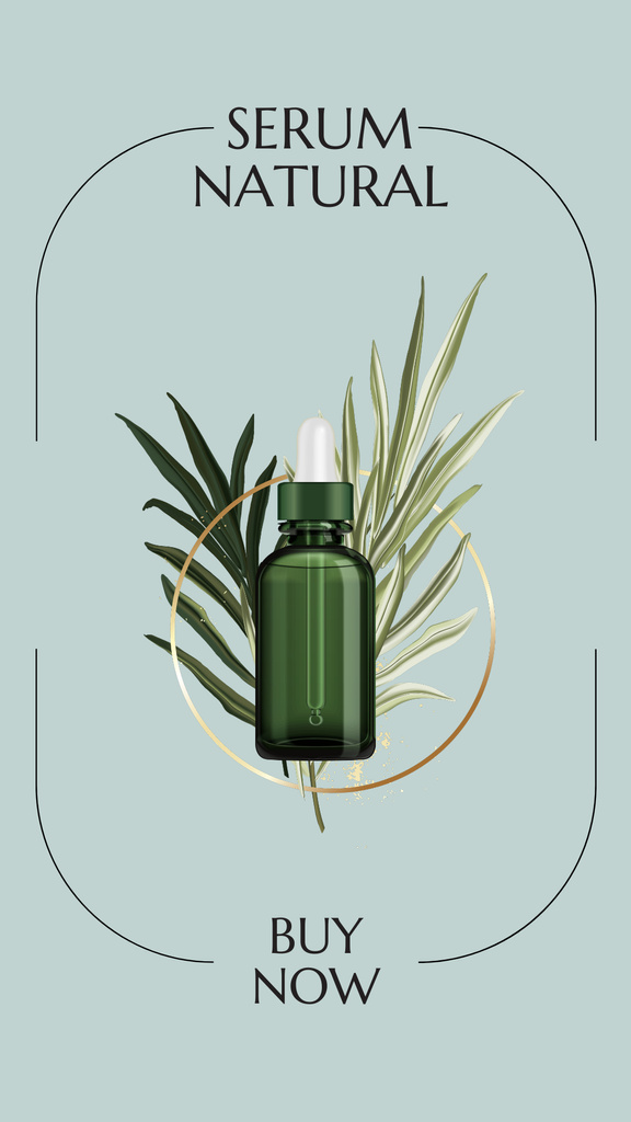Ontwerpsjabloon van Instagram Story van Skincare Products Offer with Cosmetic Serum
