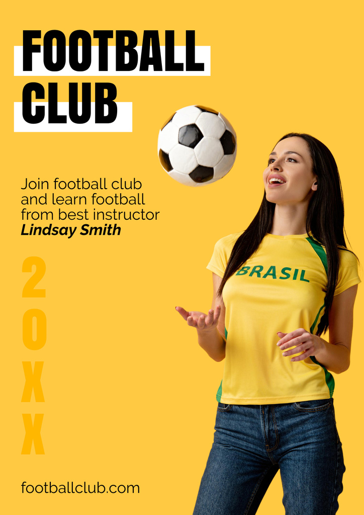 Football Sport Club Poster Modelo de Design
