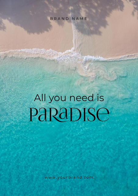 Plantilla de diseño de Vacation Inspiration with Tropical Palm Trees Poster 