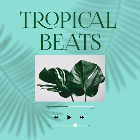 Template di design Promozione nuovo album musicale con Plants Album Cover
