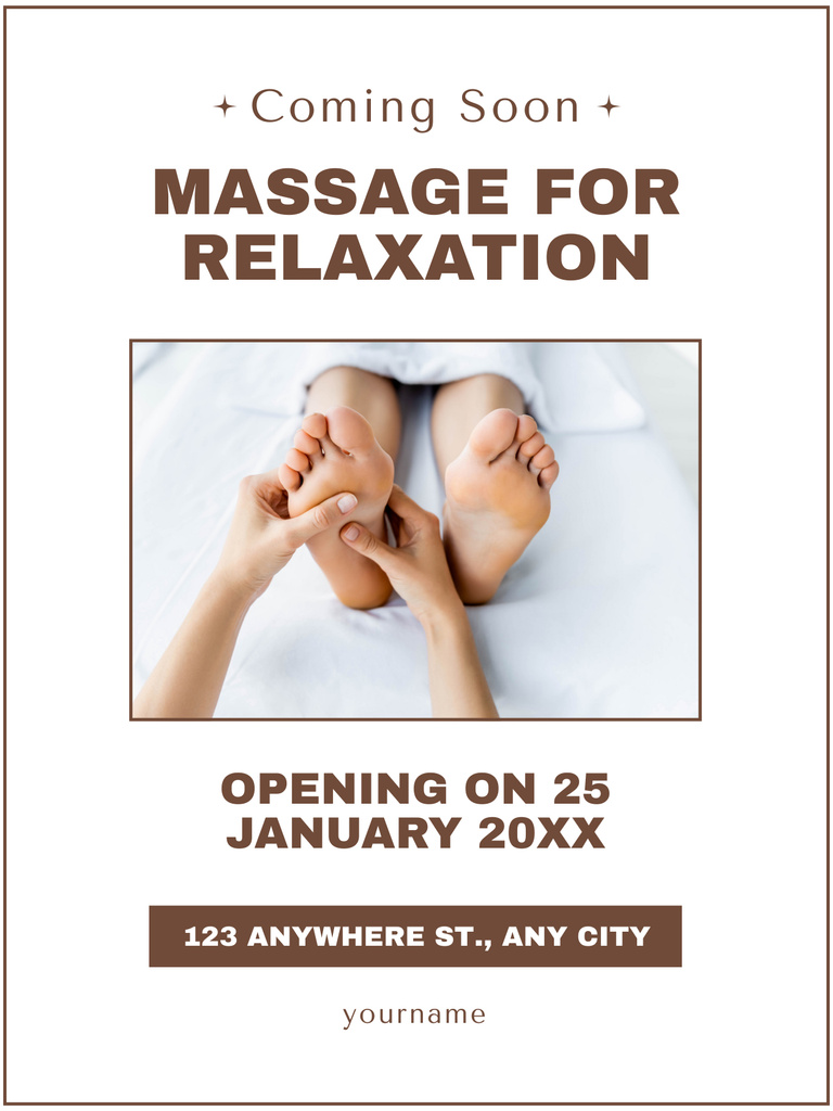 Plantilla de diseño de Relax Foot Massage Advertisement Poster US 