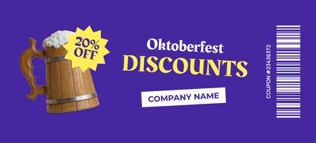 Oktoberfest Sale Announcement Coupon 3.75x8.25in Design Template
