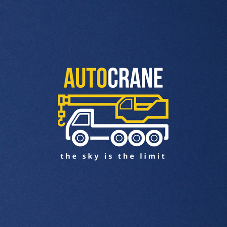 auto crane service logo Logo Design Template