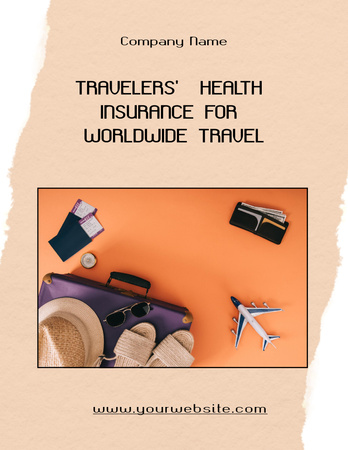 Travel Insurance Offer Flyer 8.5x11in Design Template
