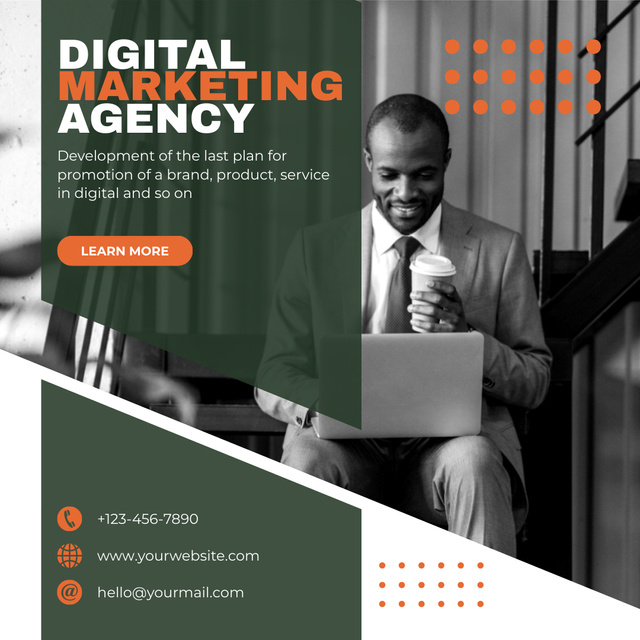 Designvorlage Awesome Digital Marketing Agency's Service Spectrum Offer für Instagram AD