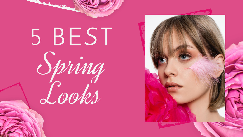 Suggestion for Best Women's Spring Looks Youtube Thumbnail Design Template