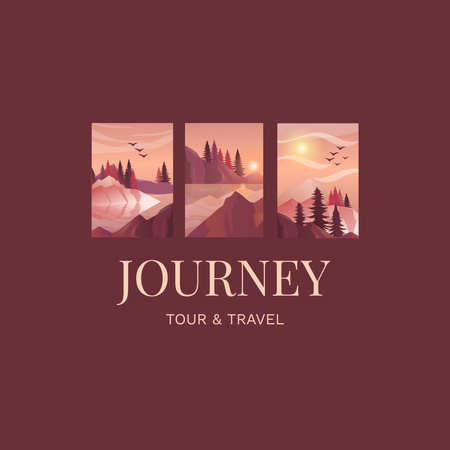 Plantilla de diseño de Viaje a hermosos paisajes Animated Logo 