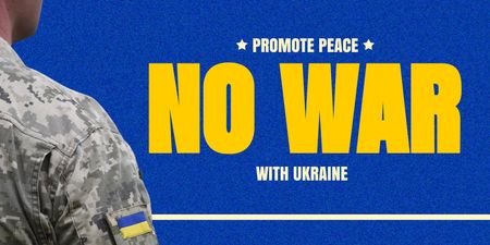 No War in Ukraine Twitter Design Template