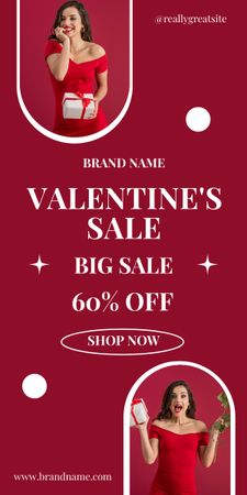 Platilla de diseño Big Valentine's Day Gift Sale Graphic