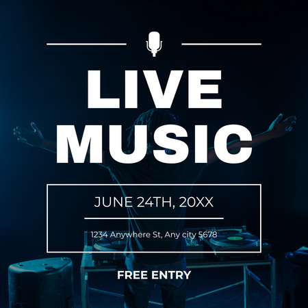 Live Music Event Ad Instagram Design Template