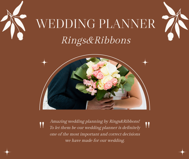 Designvorlage Wedding Planner Services für Facebook