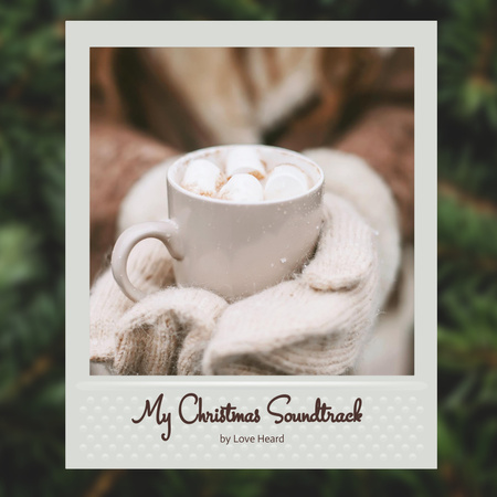 Plantilla de diseño de inspiración de invierno con taza de cacao Instagram 