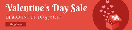 Valentine's Day Sale on Red Ebay Store Billboard Modelo de Design