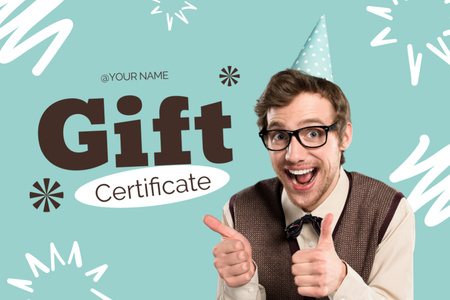 Купон на специальное предложение на день рождения Gift Certificate – шаблон для дизайна