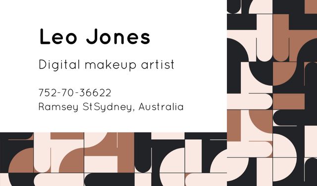 Ad of Digital Makeup Artist Services Business card Tasarım Şablonu