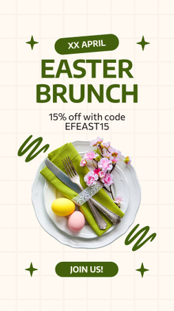 Ontwerpsjabloon van Instagram Story van Easter Delights-advertentie met feestelijke portie
