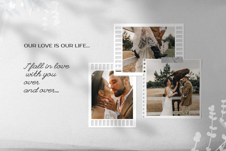 Mesmerizing Love Journey of a Couple Mood Board Design Template