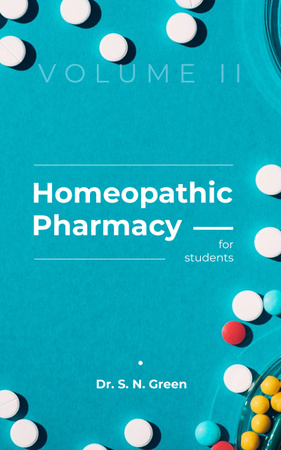 Pharmacy Pills on Blue Surface Book Cover Πρότυπο σχεδίασης
