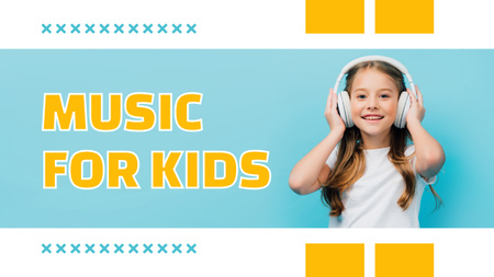 Template di design Emozionanti playlist musicali per bambini sul canale Youtube Thumbnail