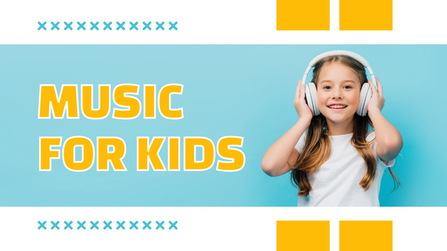Ontwerpsjabloon van Youtube Thumbnail van Thrilling Music Playlists For Children On Channel